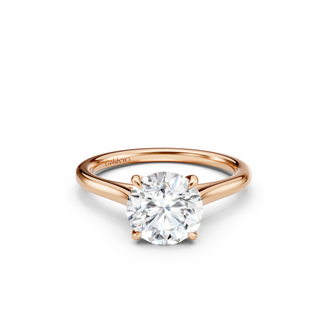 #R67205 - Round Solitaire Shoulder Engagement Ring