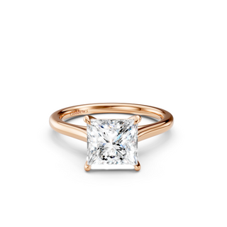 #R67205 - Princess Solitaire Shoulder Engagement Ring