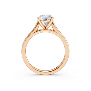 #R67206 - Oval Solitaire Shoulder Engagement Ring
