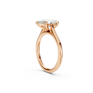 #R67209 - Pear Solitaire Shoulder Engagement Ring