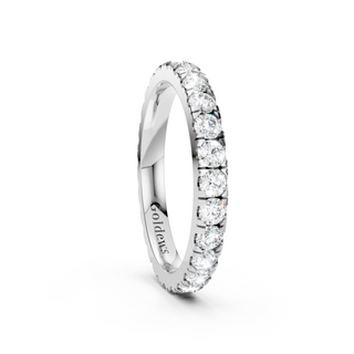 #R67187 - 2.5mm French Pave Eternity Wedding Band
