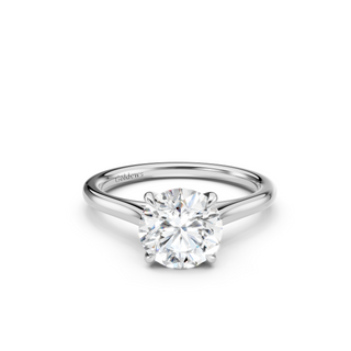 #R67205 - Round Solitaire Shoulder Engagement Ring