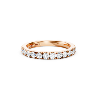#R67186 - 2.5mm French Pave Half Way Wedding Band