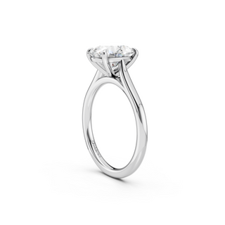 #R67206 - Oval Solitaire Shoulder Engagement Ring