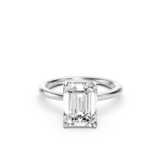 #R67137 - Emerald Petal Engagement Ring