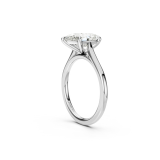 #R67209 - Pear Solitaire Shoulder Engagement Ring