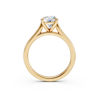 #R67206 - Oval Solitaire Shoulder Engagement Ring