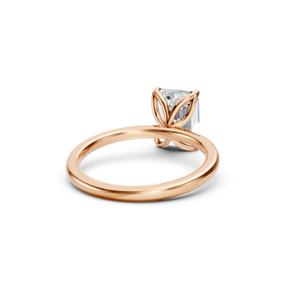 #R67137 - Emerald Petal Engagement Ring