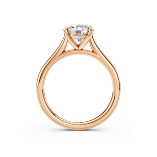 #R67205 - Round Solitaire Shoulder Engagement Ring