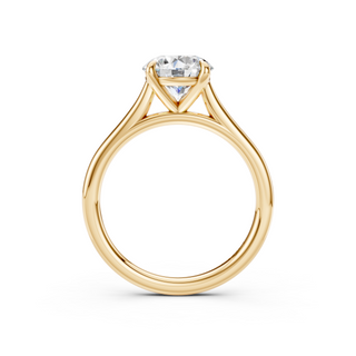 #R67205 - Round Solitaire Shoulder Engagement Ring