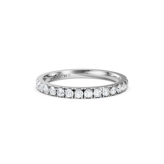 #R67184 - 2mm French Pave Half Way Wedding Band