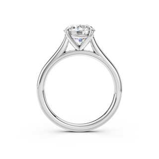 #R67205 - Round Solitaire Shoulder Engagement Ring
