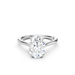 #R67206 - Oval Solitaire Shoulder Engagement Ring