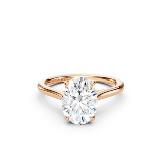 #R67206 - Oval Solitaire Shoulder Engagement Ring