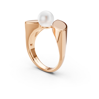 #R6714 - Twin Leaf Pearl Ring