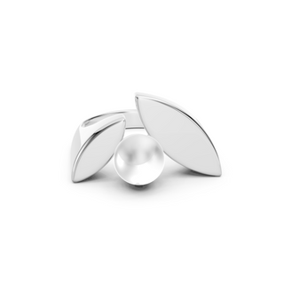#R6714 - Twin Leaf Pearl Ring