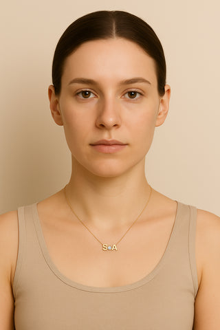 #P67188 - Two Initial Pendant