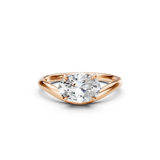 #R67216 - Round Solitaire Curved Engagement Ring