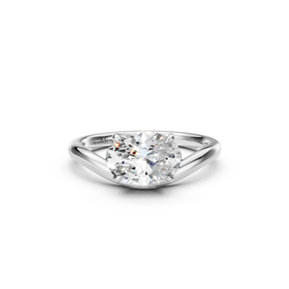 #R67216 - Round Solitaire Curved Engagement Ring