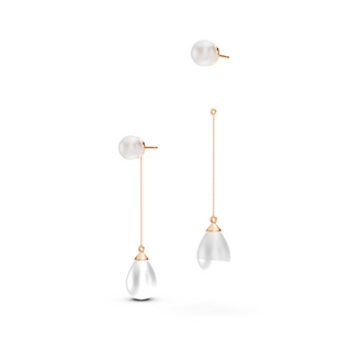 #E67105 - Pearl Drop Earrings