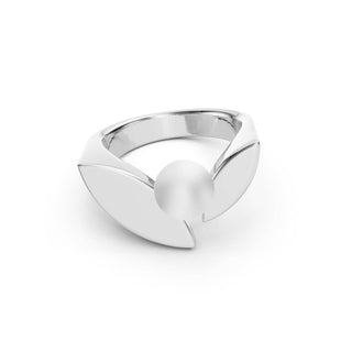 #R6714 - Twin Leaf Pearl Ring