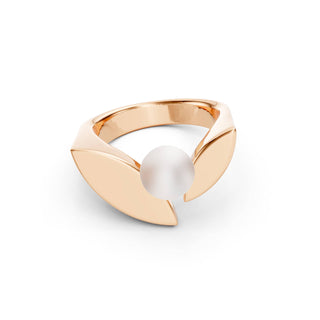 #R6714 - Twin Leaf Pearl Ring