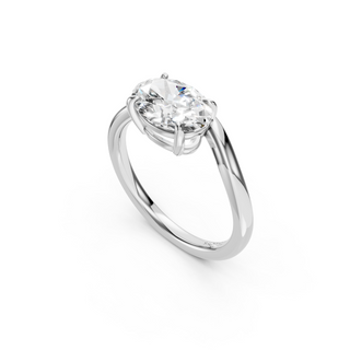 #R67216 - Round Solitaire Curved Engagement Ring