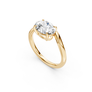 #R67216 - Round Solitaire Curved Engagement Ring