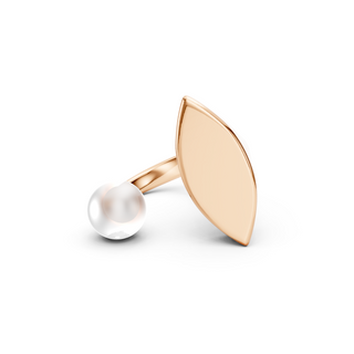#R6769 - Leaf & Pearl Ring