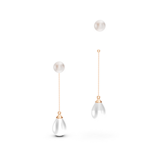 #E67105 - Pearl Drop Earrings