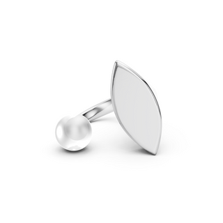 #R6769 - Leaf & Pearl Ring