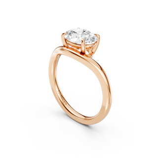 #R67216 - Round Solitaire Curved Engagement Ring