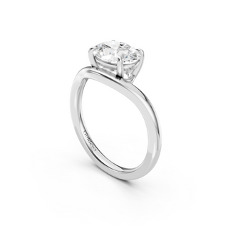 #R67216 - Round Solitaire Curved Engagement Ring