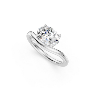 #R67216 - Round Solitaire Curved Engagement Ring