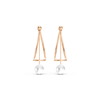 #E6762 - Hanging Pearl Earrings