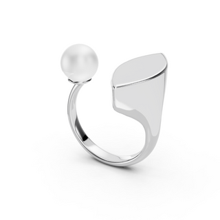 #R6769 - Leaf & Pearl Ring