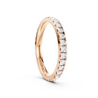 #R67185 - 2mm French Pave Eternity Wedding Band