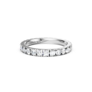 #R67187 - 2.5mm French Pave Eternity Wedding Band