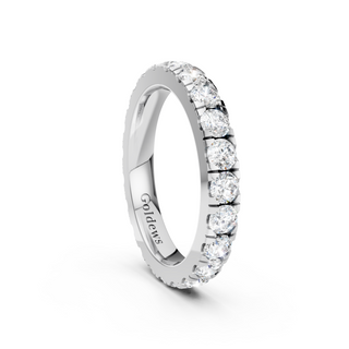 #R67183 - 3mm French Pave Eternity Wedding Band