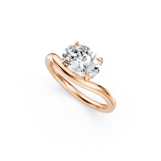 #R67216 - Round Solitaire Curved Engagement Ring