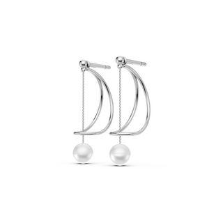 #E6762 - Hanging Pearl Earrings