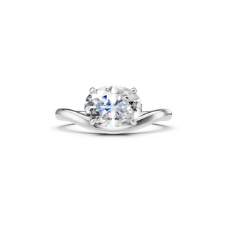 #R67216 - Round Solitaire Curved Engagement Ring