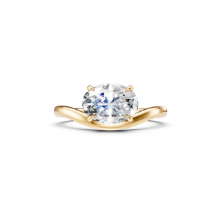 #R67216 - Round Solitaire Curved Engagement Ring