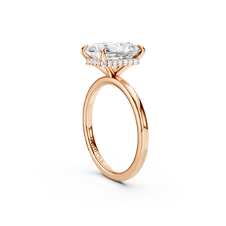#R67164 - Radiant Hidden Halo Engagement Ring