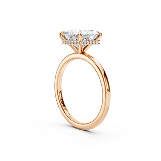 #R67168 - Princess Hidden Halo Engagement Ring