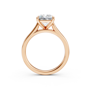 #R67208 - Radiant Solitaire Shoulder Engagement Ring