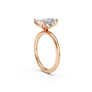 #R67137 - Emerald Petal Engagement Ring