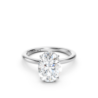 #R67172 - Oval Hidden Halo Engagement Ring