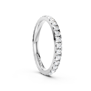 #R67185 - 2mm French Pave Eternity Wedding Band