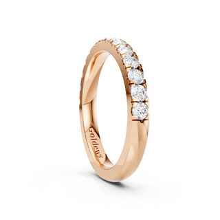 #R67186 - 2.5mm French Pave Half Way Wedding Band